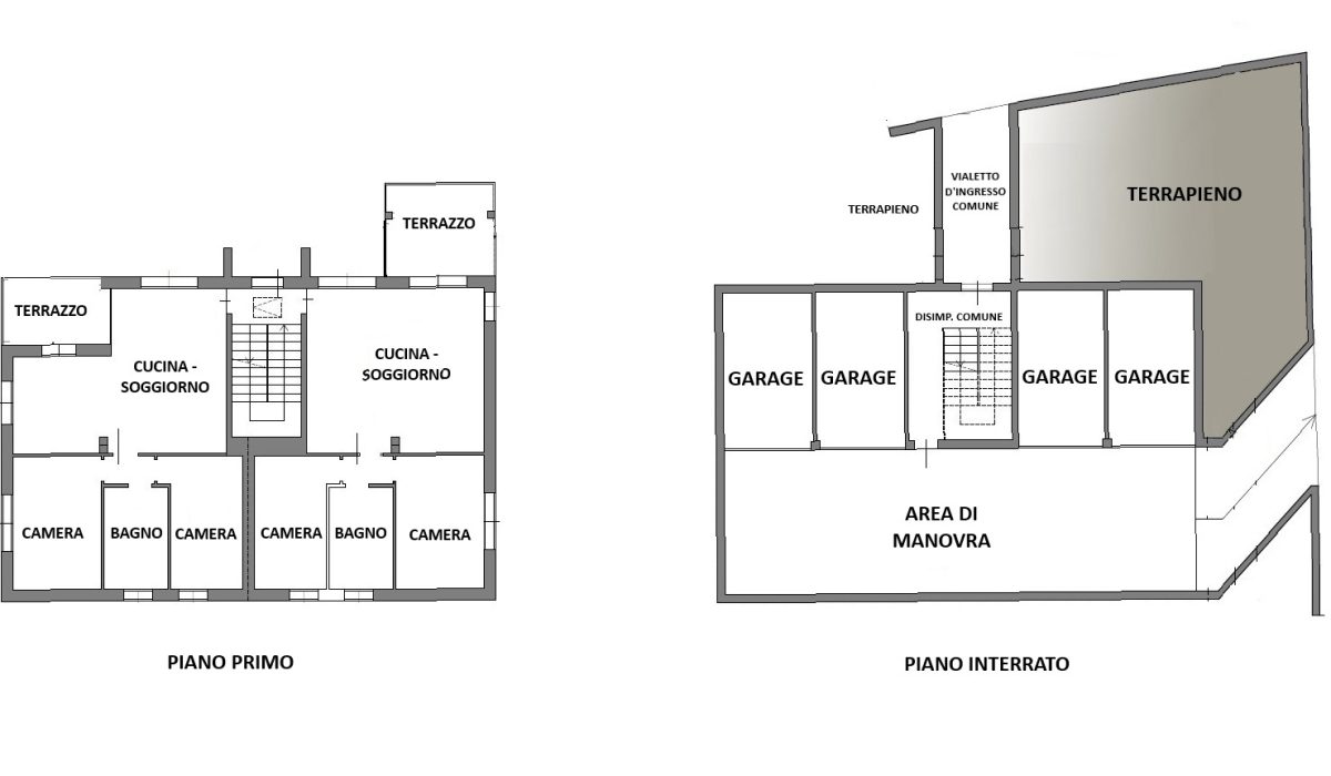 PIANO PRIMO E INTERRATO