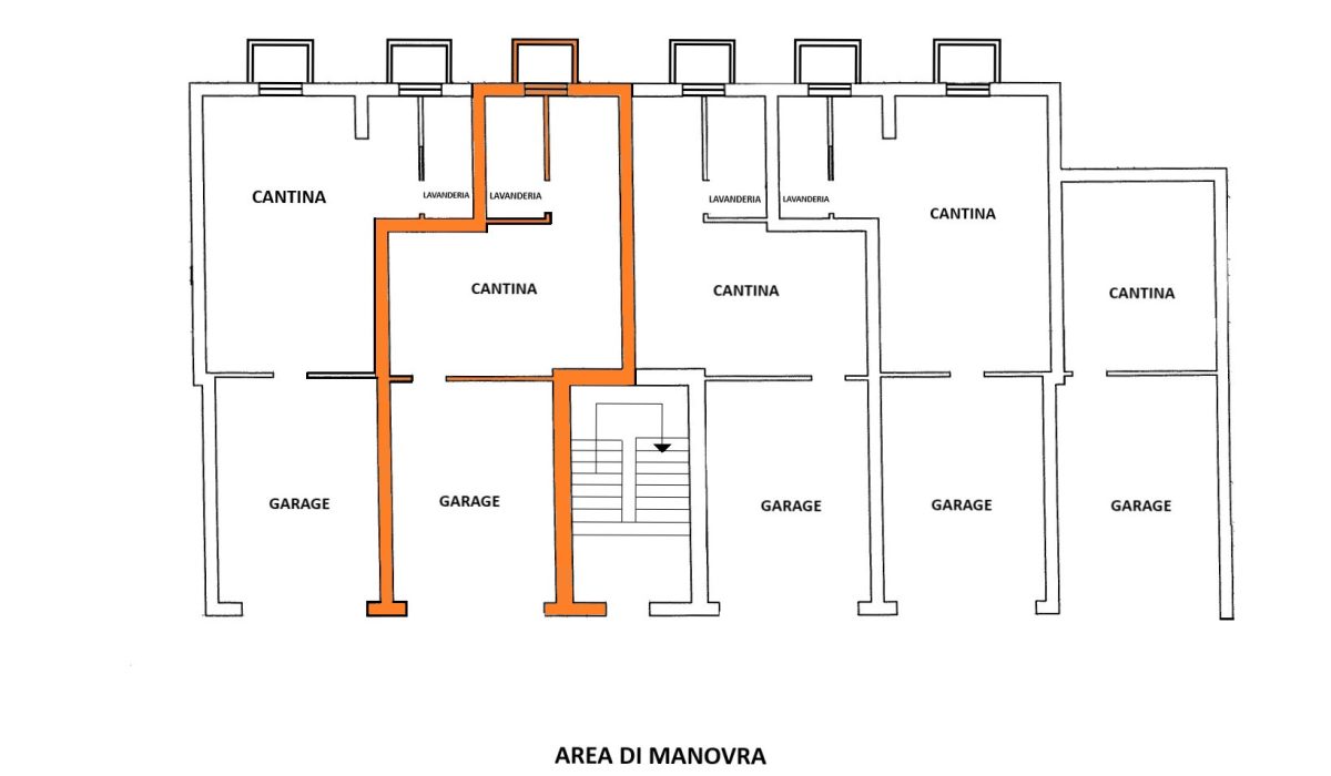 PLN piano seminterrato (arancio)