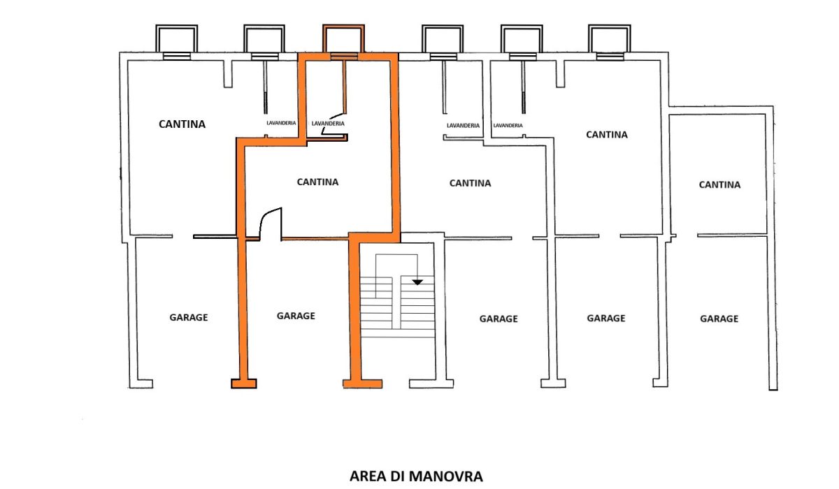 PLN piano seminterrato (arancio)