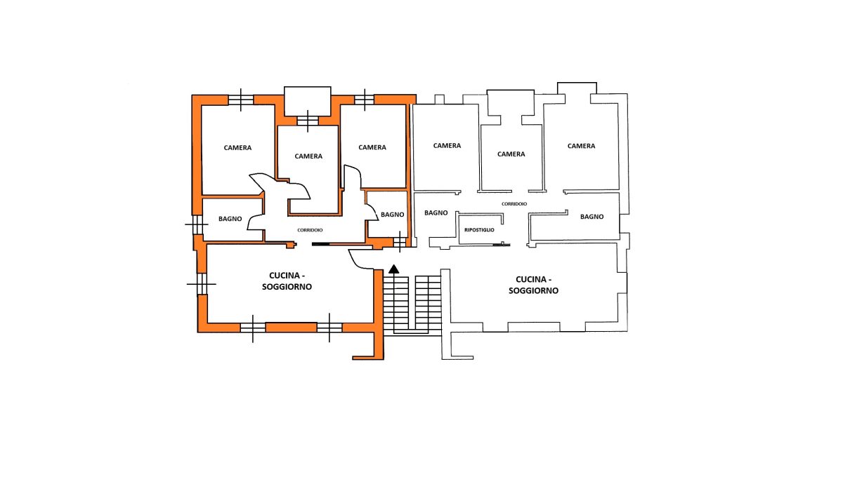 PLN piano terra (tricamere arancio)